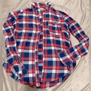 Blue/Red Plaid Hollister Flannel